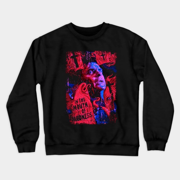 Descend into Madness In the Mouth Tribute Crewneck Sweatshirt by labyrinth pattern